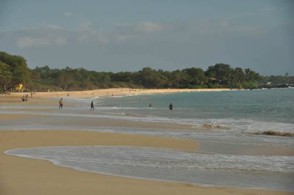 A praia de Big Beach, ao sul de Kihei, litoral de Maui, no Havaí